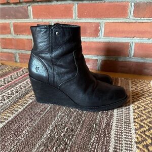 Frye ankle boots wedge heel
